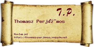 Thomasz Perjámos névjegykártya